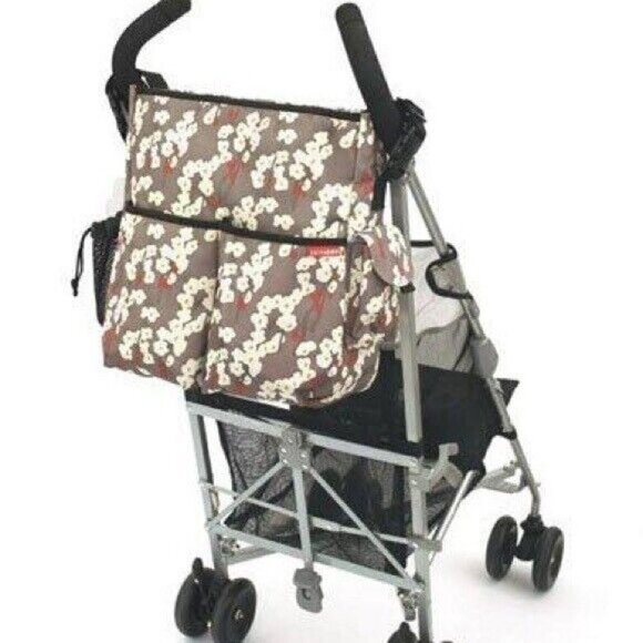 Skip Hop Cherry Blossom Print Messenger Diaper Bag - Picture 1 of 10